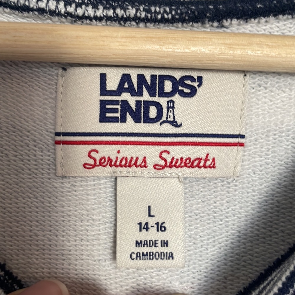 Lands’ End vintage striped sweatshirt - Picture 2 of 10